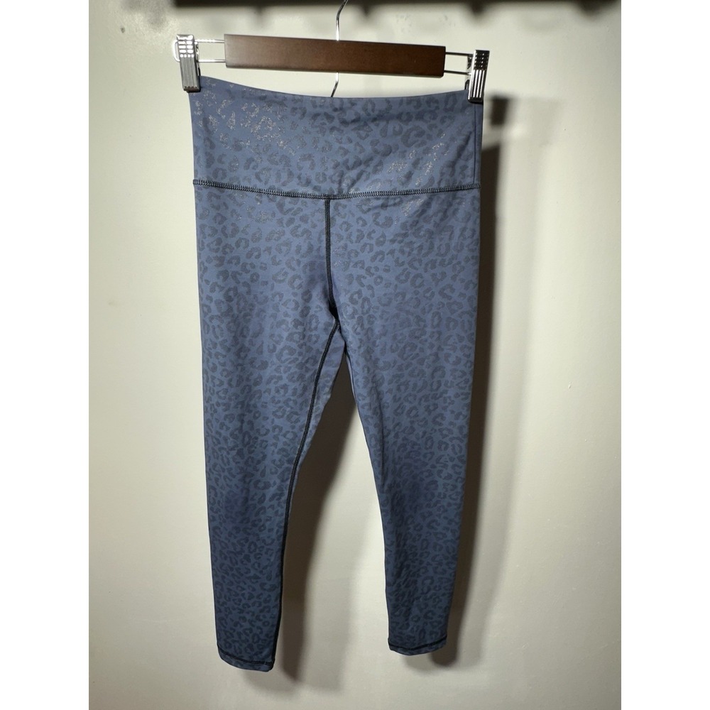 ZYIA Active Stone Leopard Print Scrunchy High Rise Leggings size 4